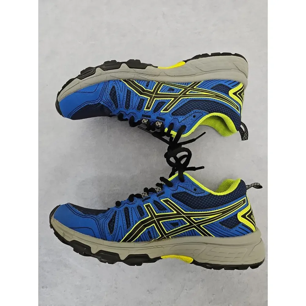 ASICS Kid's GEL-Venture 7 GS Running Shoes Blue/Black/Grey Size 6 Gym Sneakers